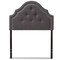 Baxton Studio Cora Modern Dark Grey Upholstered Twin Size Headboard 125-6984 - alternate 1